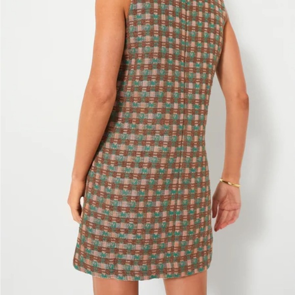 Tuckernuck Neapolitan Tweed Sleeveless Jackie Dress Pink Green Brown Sz L NEW - Picture 15 of 16